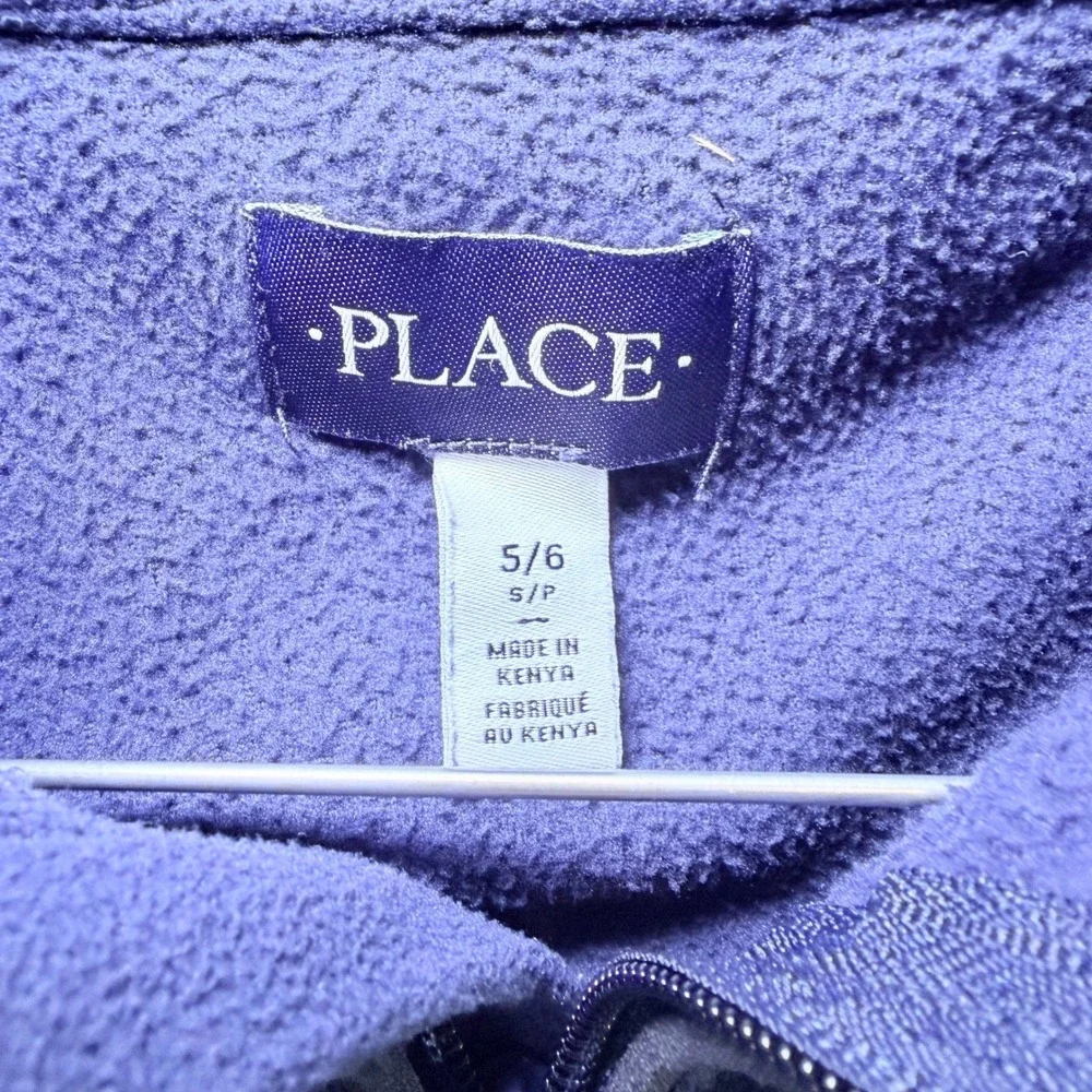 The Childrens Place Boys Blue Fleece Quarter Zip Pullover Sweater Size‎ 5/6 S/P